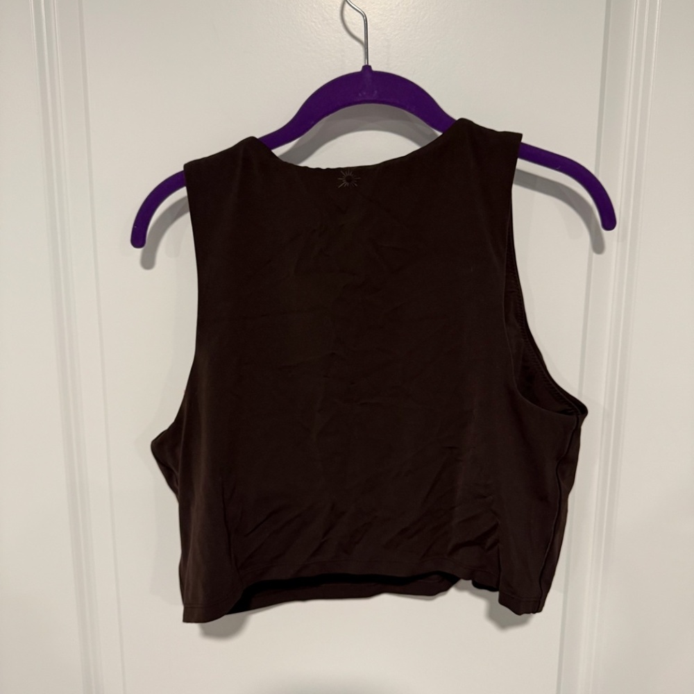 OFFLINE By Aerie Real Me XTRA High Neck Sports Bra - XXL Deep Earth Brown - Picture 7 of 8